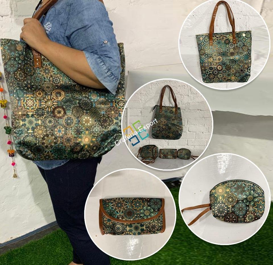 Casual stylish Tote handbag with combo set of 4 - Image 4