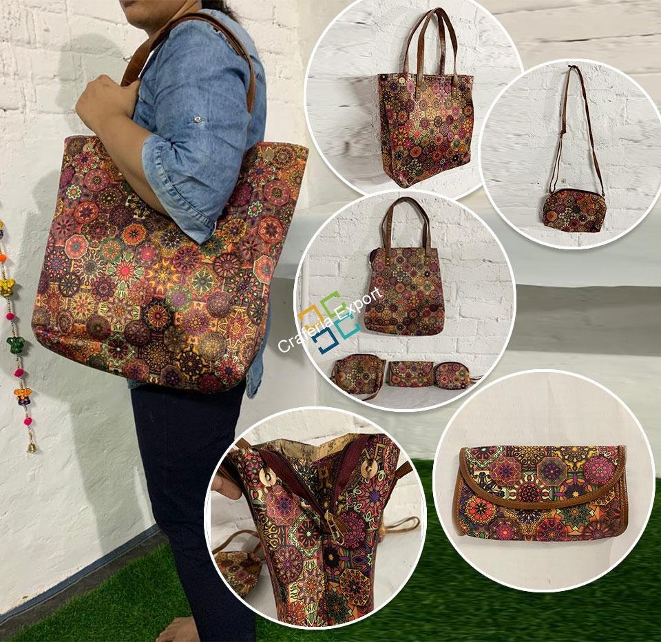 Casual stylish Tote handbag with combo set of 4