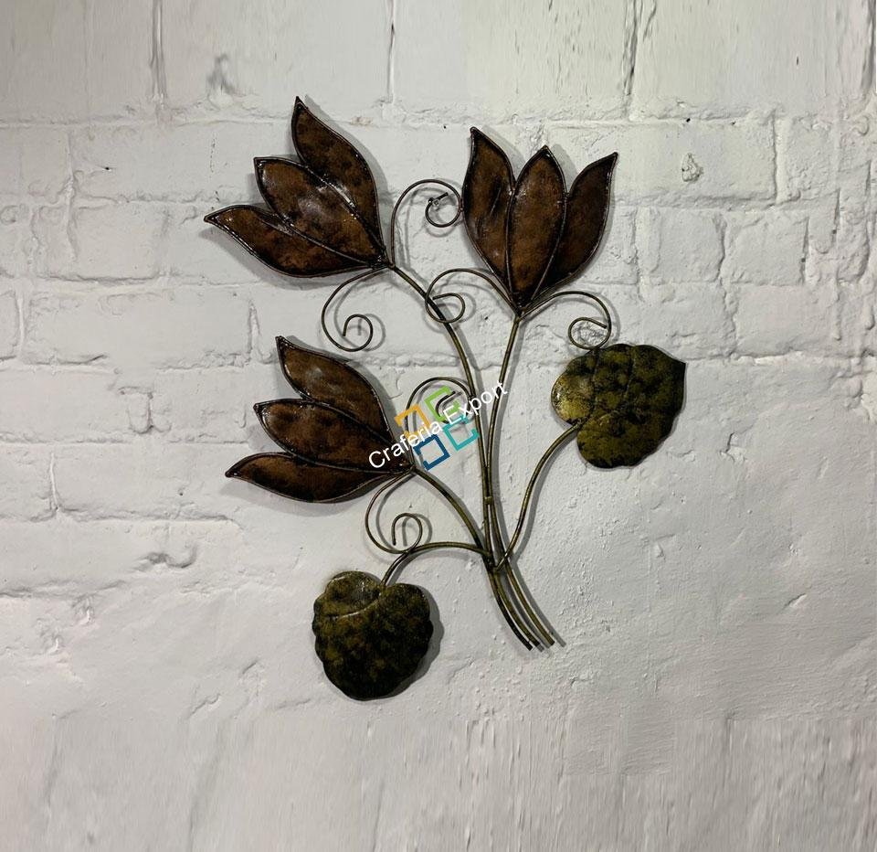 Interior decor metal flower wall hanging with petals
