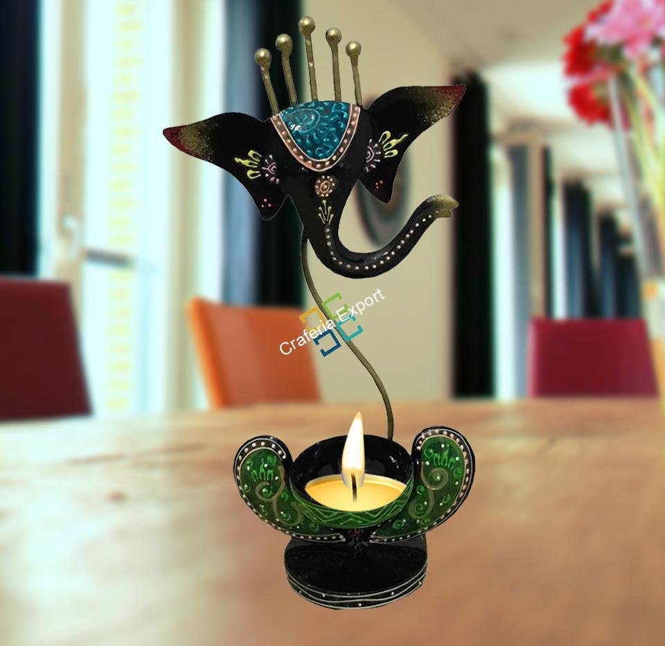 Beautiful handicraft Ganesh T-Light Candle Holder/Stand for Home Decor