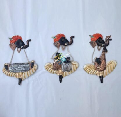 Handicraft wall hanging of Ganesha playing instrument for Home decor/Special gifts