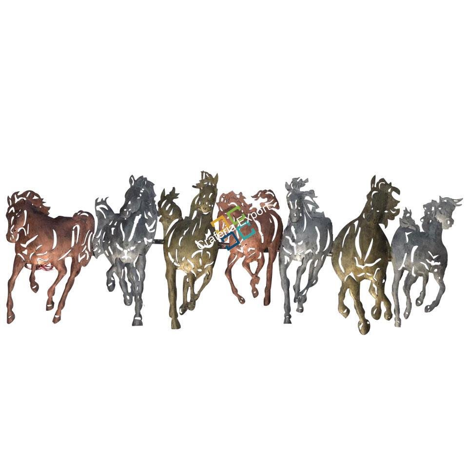 Antique Handcrafted Seven horse wall hanging with LED for Home/office decoration - Image 2
