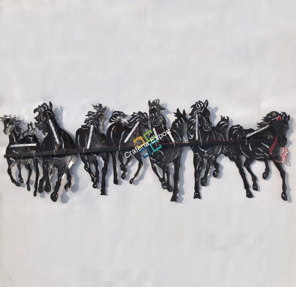 Antique Handcrafted Seven horse wall hanging with LED for Home/office decoration - Image 5