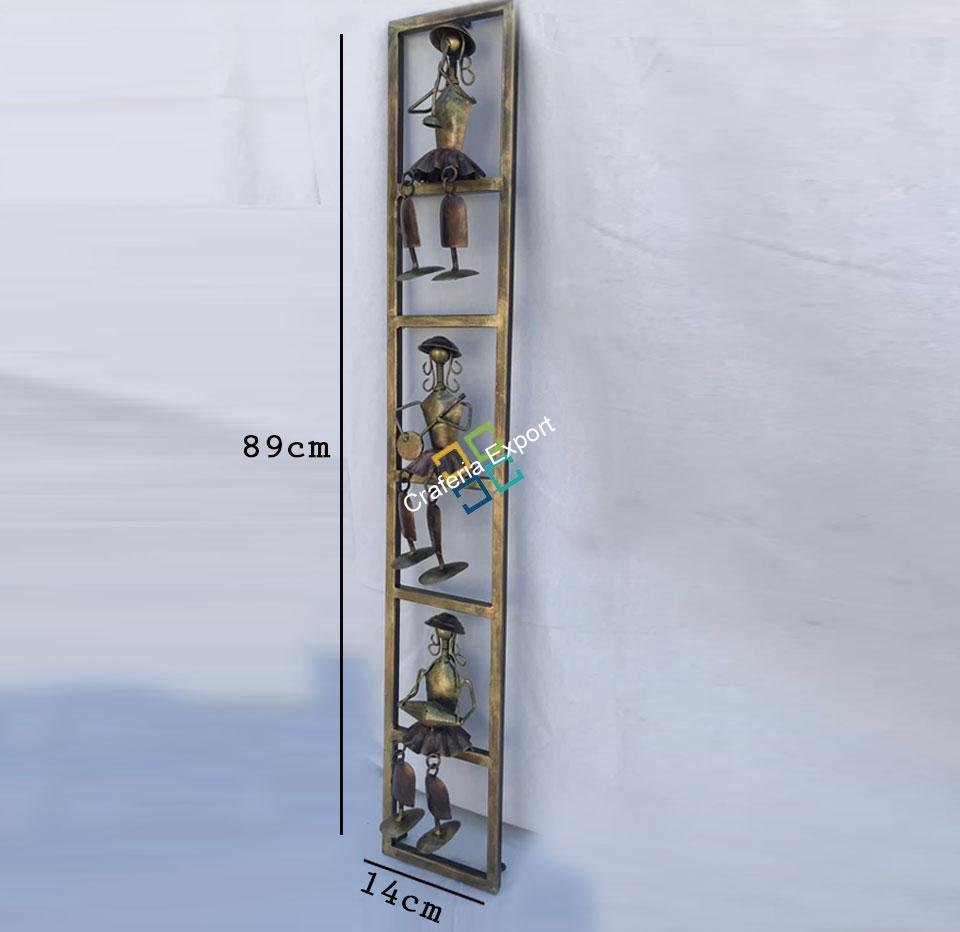 Vertical Wall panel/ Wall hanging of 3 Musical Girls - Image 2