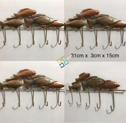 Brown fishes Key Holder Stand For Wall Decor/Gift Item - Image 3