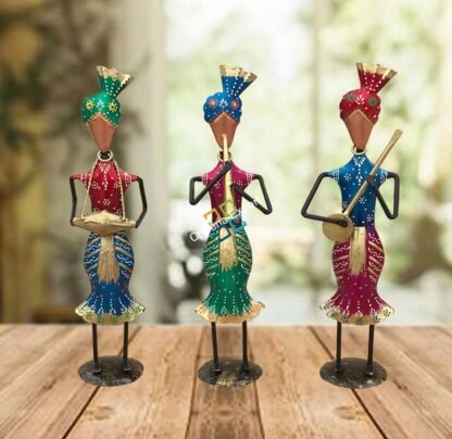 Antique 3 Punjabi Musican Men Figurine/Showpiece For Decor - Image 2