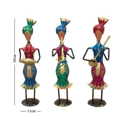 Antique 3 Punjabi Musican Men Figurine/Showpiece For Decor - Image 3