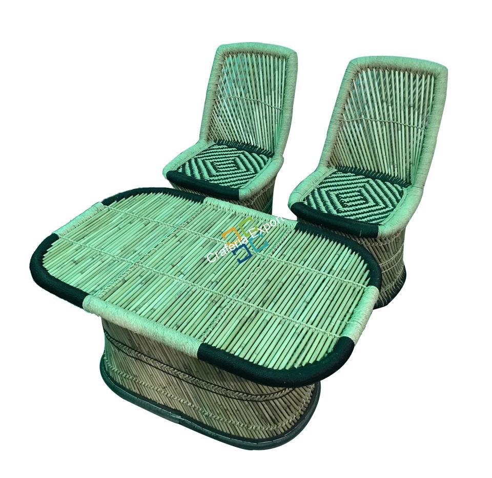 Bamboo Woven Rattan Chairs (Set of 2) Home Decor Furniture Ascents for Living Rooms , Hotels - Image 4