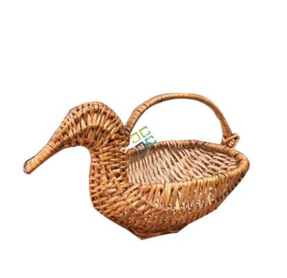 Unique Duck Shaped Cane Basket/Fruit Basket For Home, Hotel and Restaurant Decor/Gift Item - Image 5