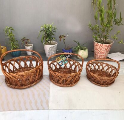 Eco-Friendly Cane Fruit Basket/Hamper Basket For Home, Hotel and Restaurant Decor/Gift Item - Image 3