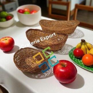 Multipurpose Oval Shaped Bamboo Basket  ( Set of 3 )