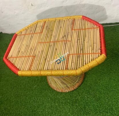Bamboo Handmade Hexagon Table -Multi color For Living Area , Garden , Hotels - Image 5