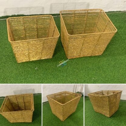 Decent Plastic Iron Rope Frame Basket For Kitchen/Laundry - Image 2
