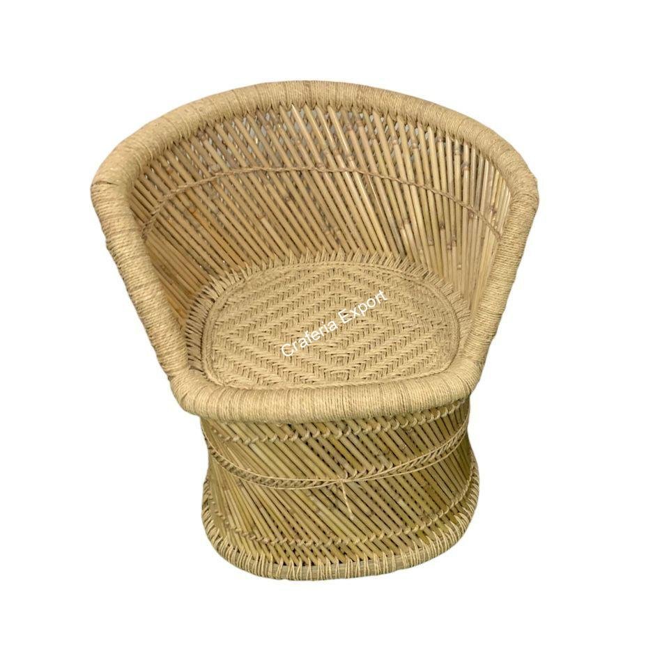 Natural Bamboo Cane Chair / Bamboo Mudda Chair for Indoor / Outdoor - Image 5