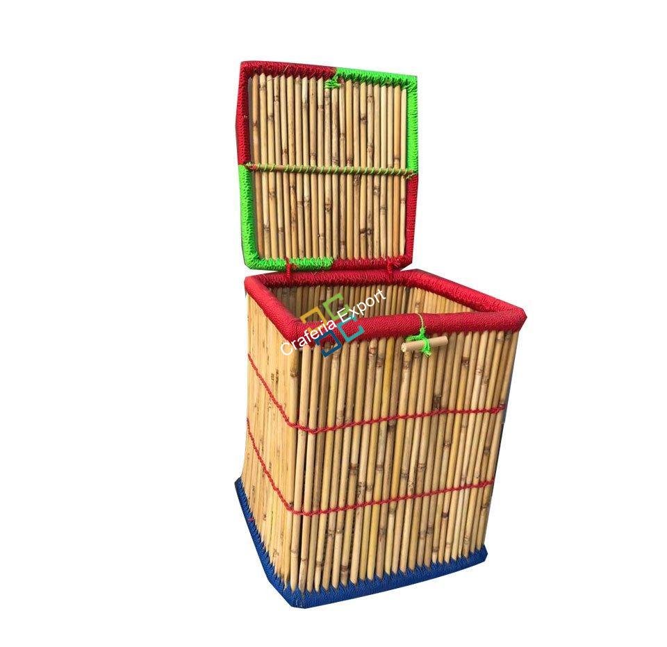 Bamboo Laundary / Hamper Basket for Home Useful-(Medium Size) - Image 2