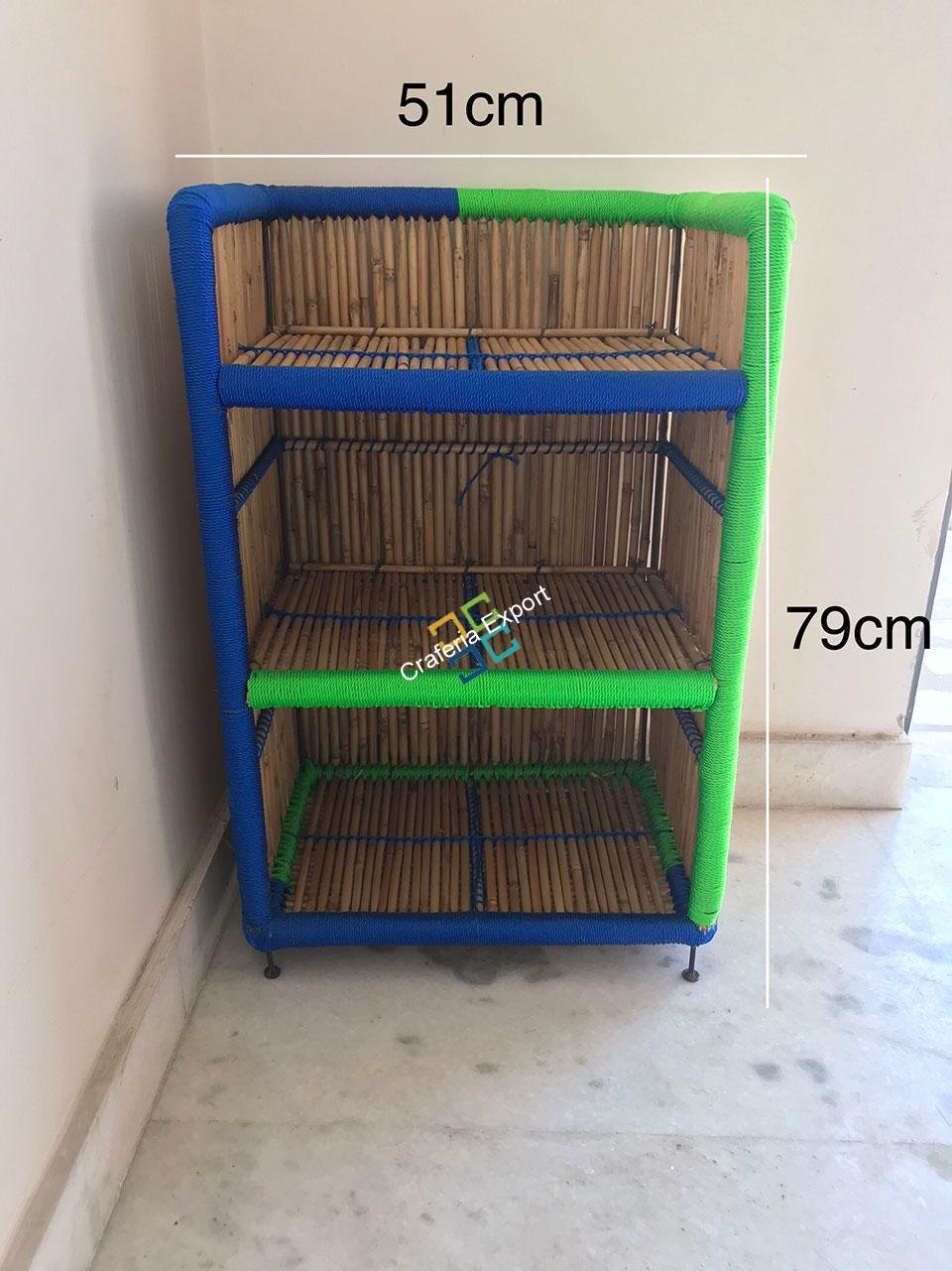 Handcrafted Bamboo Shoe Rack/ Stand/ Shelf for Outdoor/Indoor Use - Medium Size - Image 3