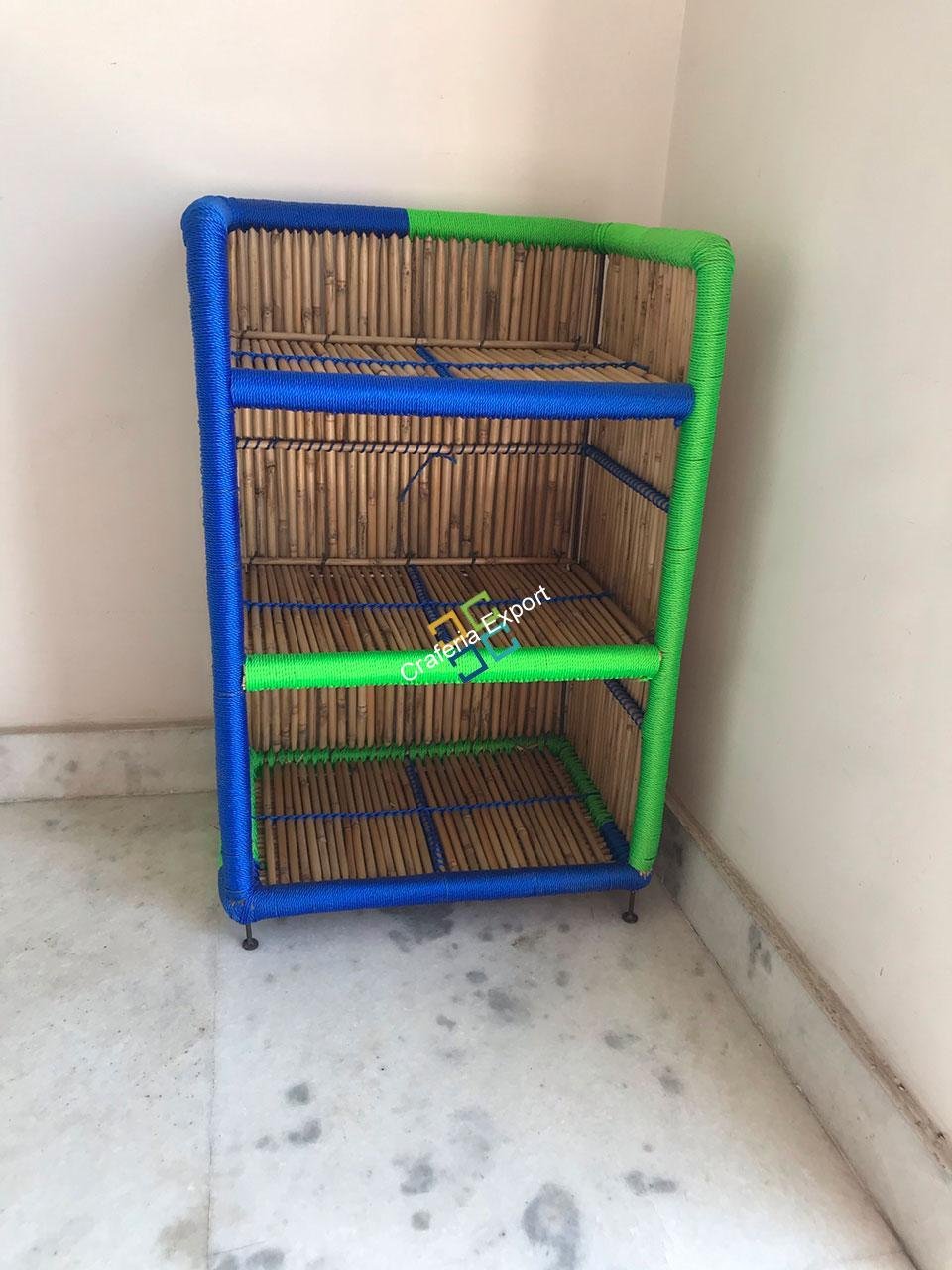 Handcrafted Bamboo Shoe Rack/ Stand/ Shelf for Outdoor/Indoor Use - Medium Size - Image 2