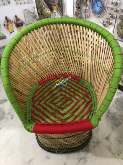 Handicrafts bamboo chairs mudha large size  (set of 2) - Image 6