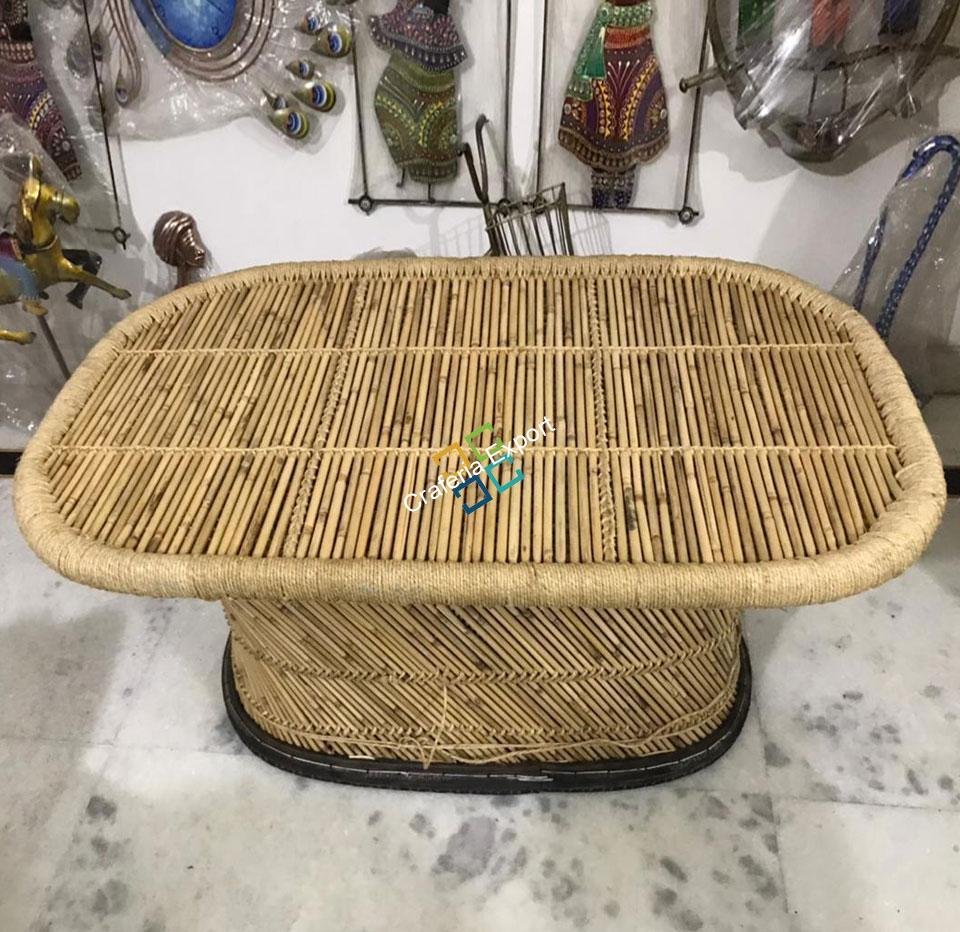 Rectangular Natural Bamboo Table Handcrafted XL-size - Image 2