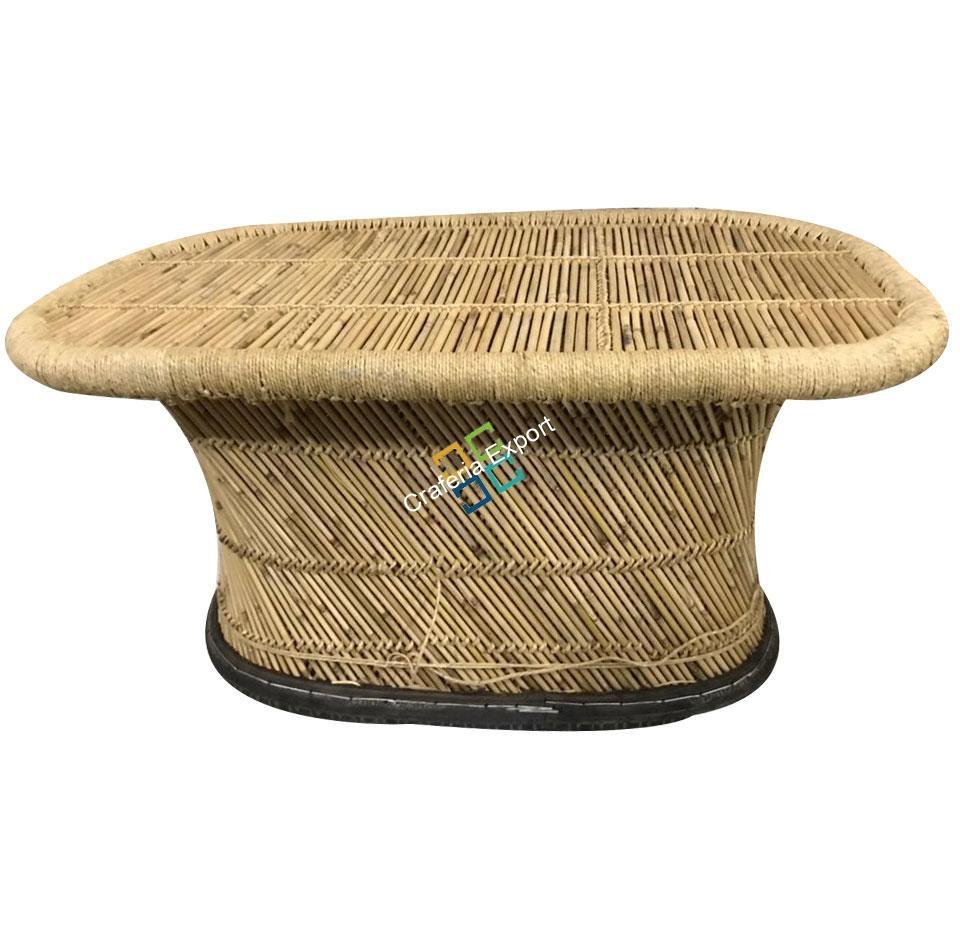 Rectangular Natural Bamboo Table Handcrafted XL-size