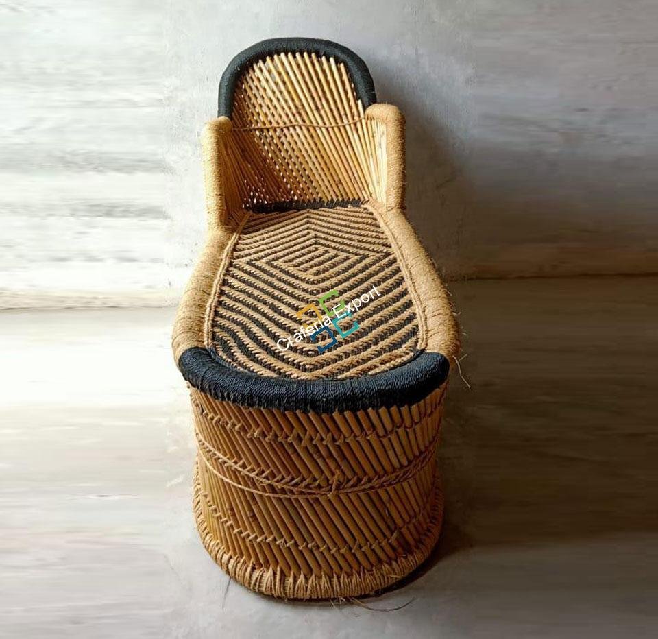 Handcrafted Bamboo Long Mudha Chair For Indoor/Outdoor (Standard Size) - Image 2
