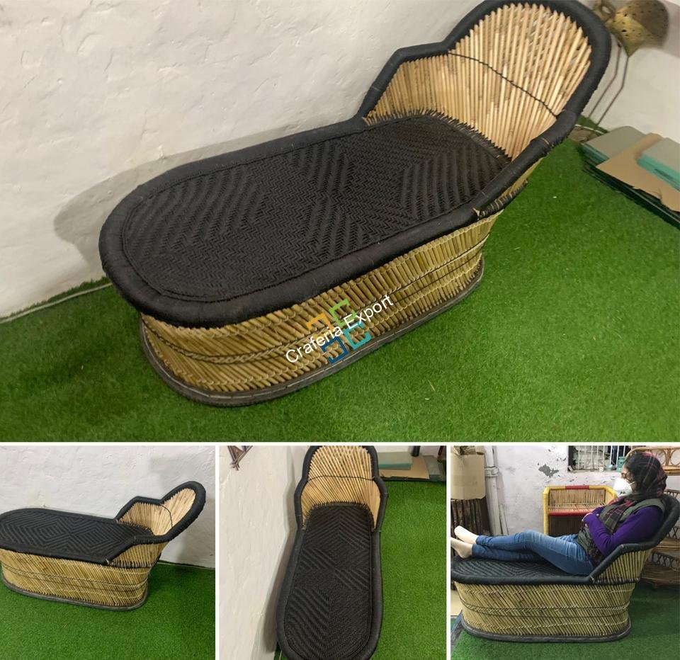Handcrafted Bamboo Long Mudha Chair For Indoor/Outdoor (Standard Size) - Image 4