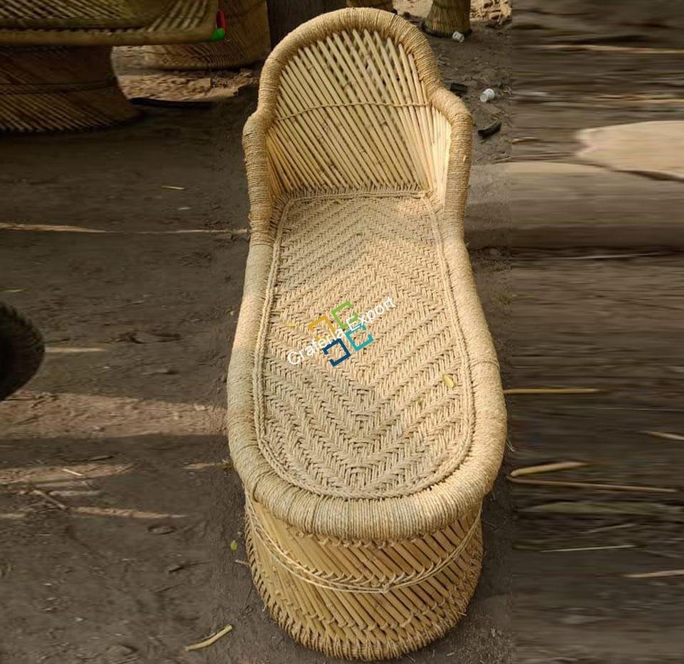 Handcrafted Bamboo Long Mudha Chair For Indoor/Outdoor (Standard Size) - Image 3