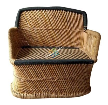 Handcrafted Bamboo Two Seater Mudha Chair For Indoor/Outdoor (Large Size) - Image 3
