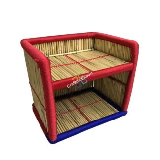 Bamboo Sarkanda Small Rack with 2 shelf