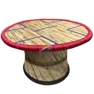 Bamboo Round Shape Cane Table for outdoor/ Garden ( xl size)