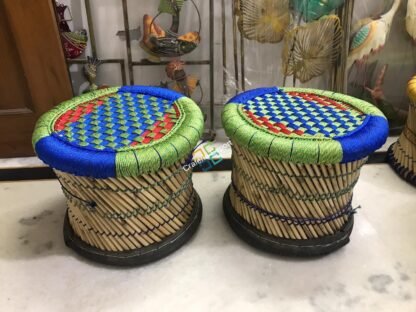 Pure Handmade Bamboo Mudda Stool Garden Patio for Indoor/Outdoor - Image 9