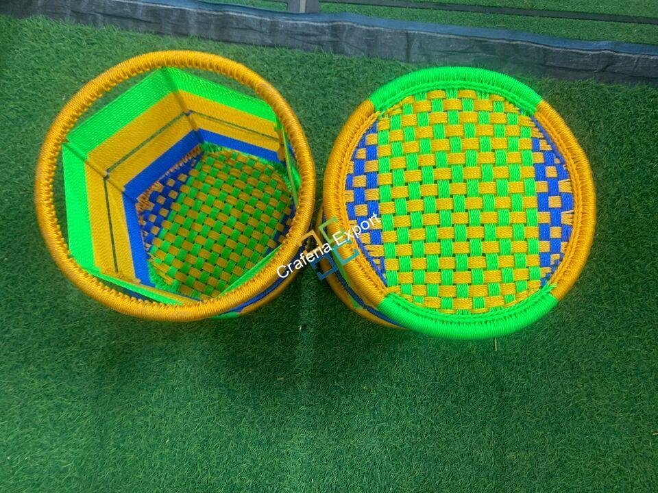 Round Stool Iron Frame Rope Wicker handwoven with traditional style - Image 4