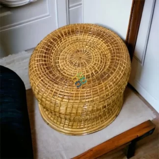 Cane (Rattan) Sitting Stool for Patio Living Room Balcony Cafe Garden