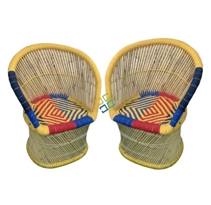 Bamboo Sute Chairs for Balcony | Bamboo Mudda Chairs for indoor and outdoor - Image 2