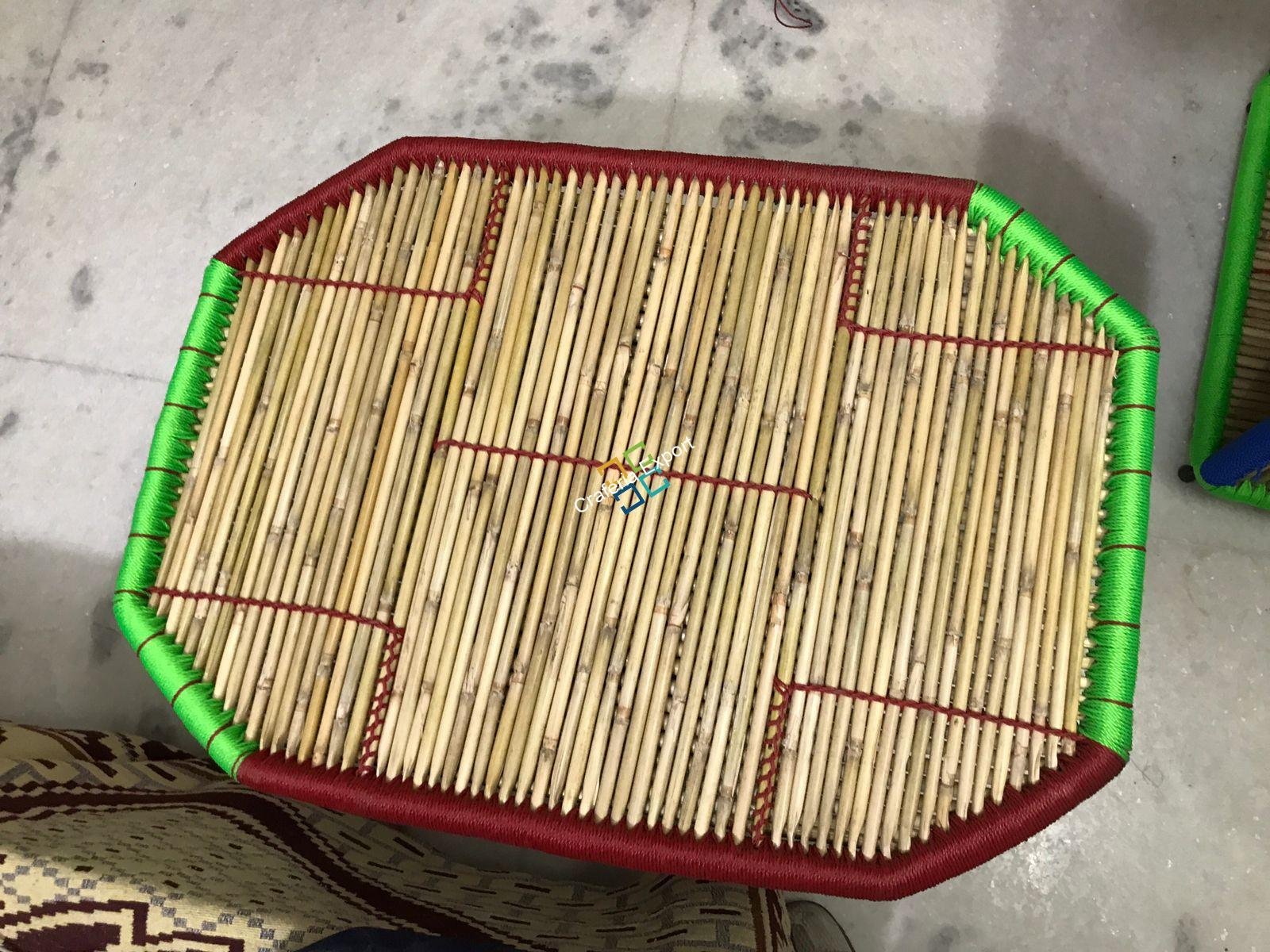 Bamboo Handcrafted Table /Mudha Table for Outdoor/Indoor - Large Size - Image 2