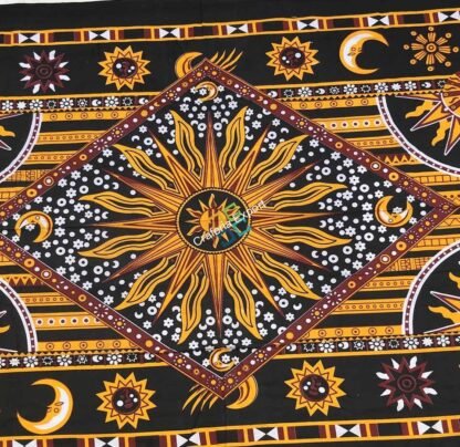 Mandala indian sun moon Single tapestry Cloth  for home decor - Image 3