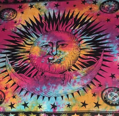 Mandala morning with Sun star double tapestry poster - Image 2