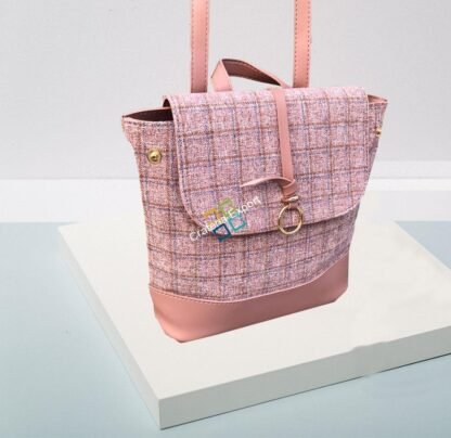 Checked printed Bag pack for girls - Image 3