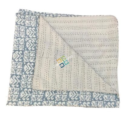 Double cotton Razai / Quilt blankets Gudri bedspread Dohar bed throw with jaipuri kantha handicraft