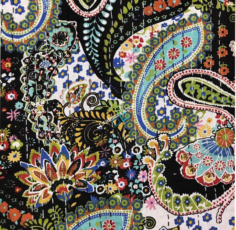 Double bed cotton RAZAI QUILT bedspread gudri blankets with printed DESIGN - Image 4