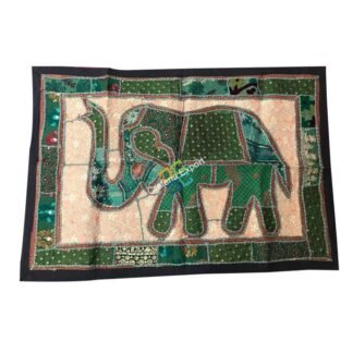 Table Runner beautiful Green Elephant Print for home decor