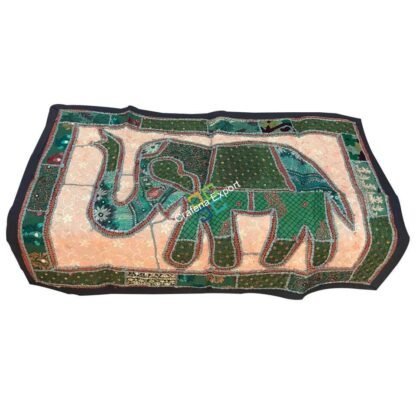 Table Runner beautiful Green Elephant Print for home decor - Image 3