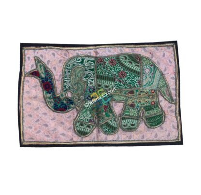 Embroidery patchwork Table cloth/Table Runner with Elephant print