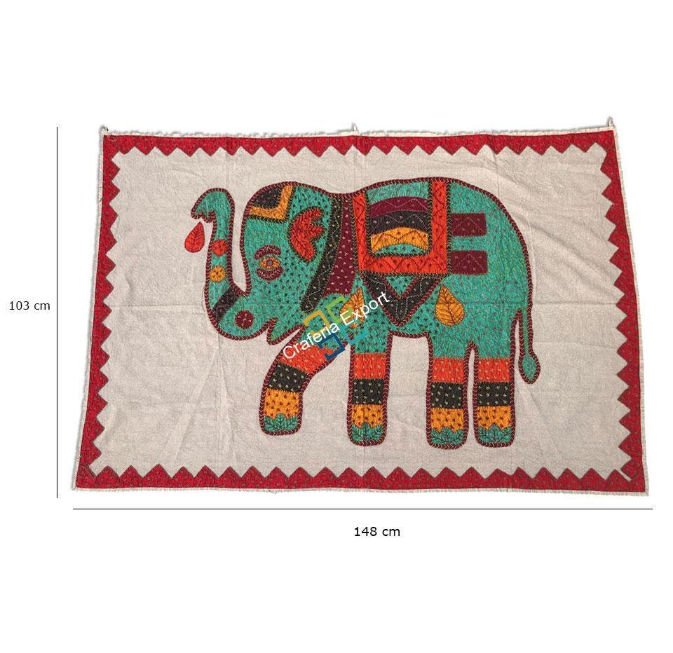 Cotton Wall hanging with hand stitch Indian traditional Work - Image 3