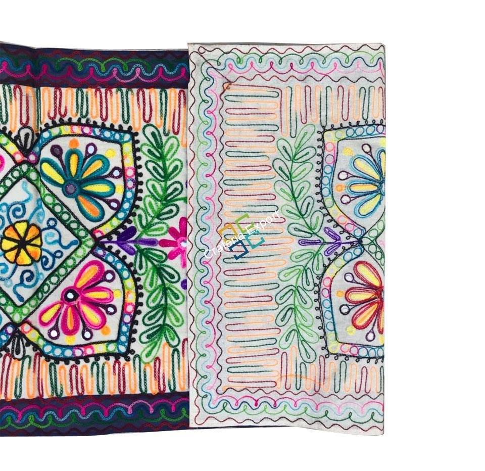 Jaipuri handmade embroidery work table runner for table decor -multicolor - Image 6