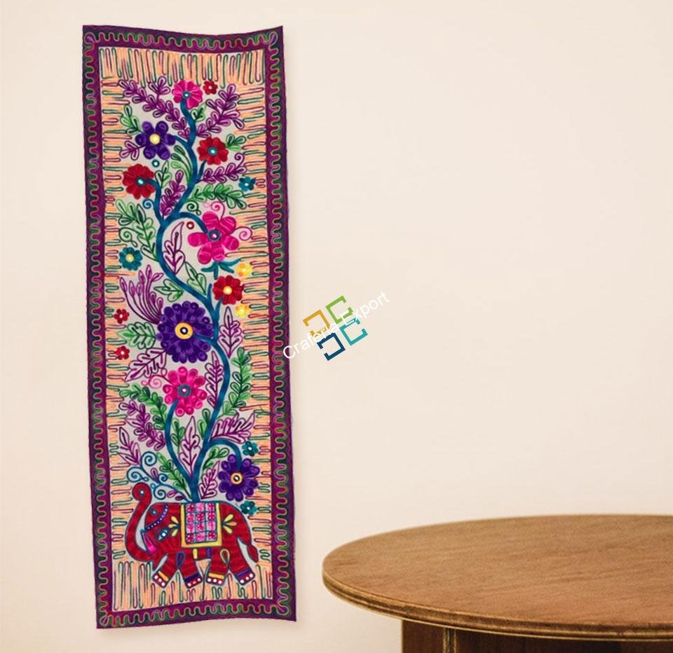 Jaipuri handmade embroidery work table runner for table decor -multicolor - Image 2