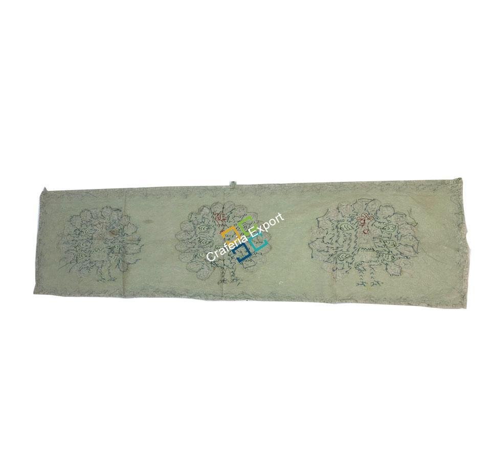 Peacock Printed Wall hanging /Table Cover/ Runner for home decor-Green - Image 7