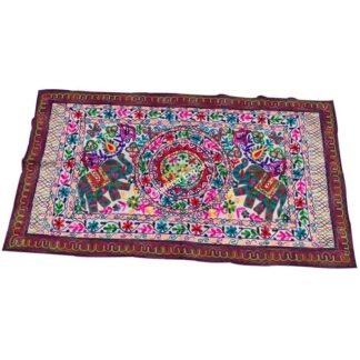 Jaipuri printed  handemade embroidery  table runner for homedecor      -Green
