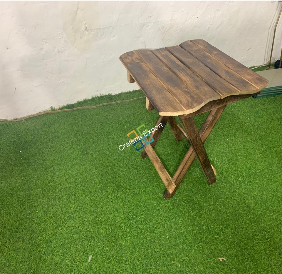 Solid Wood Square Folding Table Ideal Coffee Table Garden Table Home Decor - Image 6