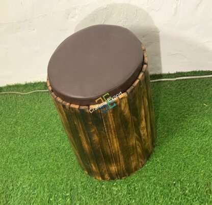 Round Wooden Storage Stool Coffee Ottomans for Home, Cafe, Balcony, Resort| Bedside Furniture - Image 5
